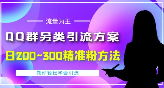 QQ群另类引流方案，日200~300精准粉方法，外面收费888￼-117资源网