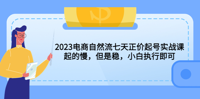 2023电商自然流七天正价起号实战课：起的慢，但是稳，小白执行即可！-117资源网