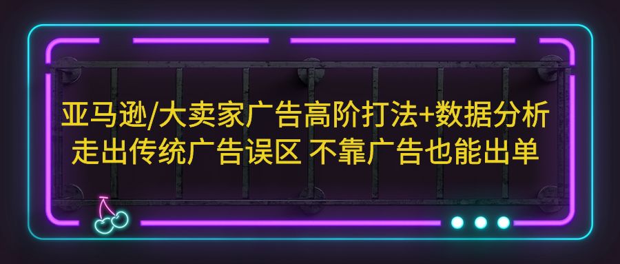 亚马逊/大卖家广告高阶打法+数据分析，走出传统广告误区 不靠广告也能出单-117资源网