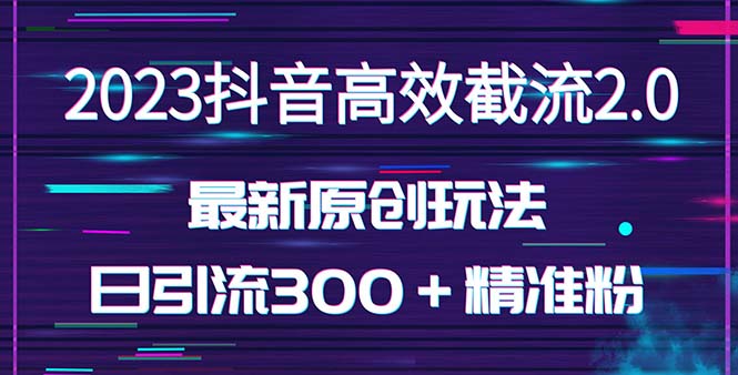 日引300＋创业粉，独家抖音高效截流2.0玩法（价值1280）-117资源网