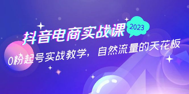 抖音电商实战课：0粉起号实战教学，自然流量的天花板（2月19最新）-117资源网