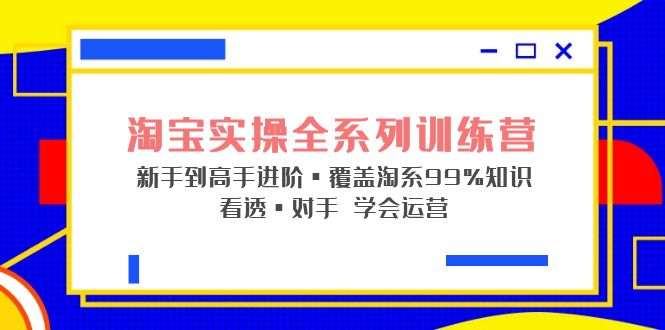 淘宝实操全系列训练营 新手到高手进阶·覆盖·99%知识 看透·对手 学会运营-117资源网