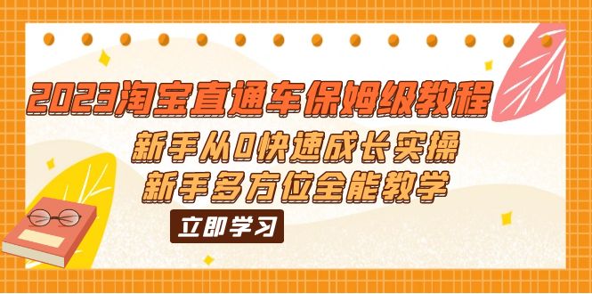 2023淘宝直通车保姆级教程：新手从0快速成长实操，新手多方位全能教学-117资源网