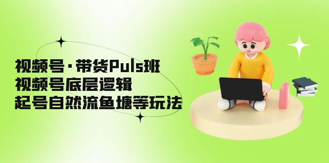 视频号·带货Puls班，视频号底层逻辑，起号自然流鱼塘等玩法-117资源网