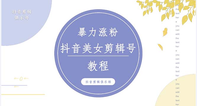 抖音快手暴力涨粉美女混剪视频教程 百分百过原创图片教程 附带违规申诉方法-117资源网