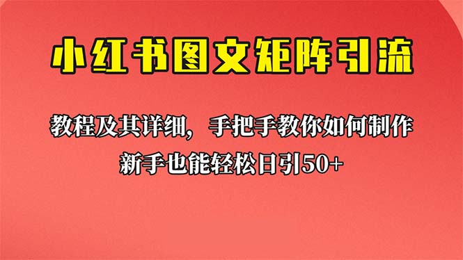 新手也能日引50+的【小红书图文矩阵引流法】！超详细理论+实操的课程-117资源网