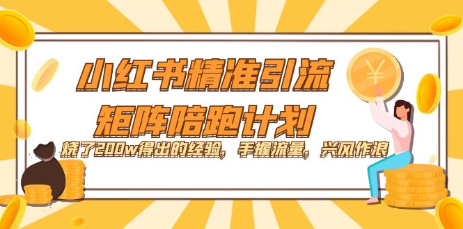 小红书精准引流·矩阵陪跑计划：烧了200w得出的经验，手握流量，兴风作浪！-117资源网