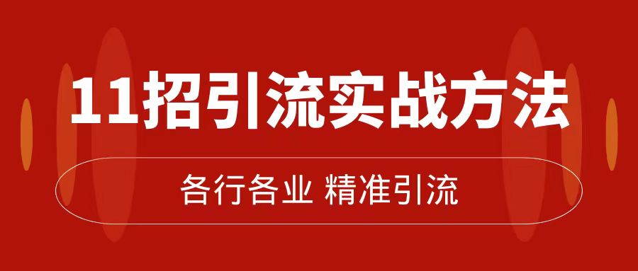 精准引流术：11招引流实战方法，让你私域流量加到爆（11节课完整版）-117资源网