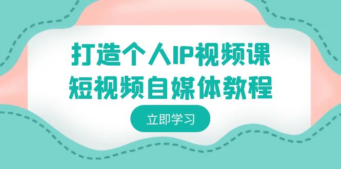 打造个人IP视频课-短视频自媒体教程，个人IP如何定位，如何变现-117资源网