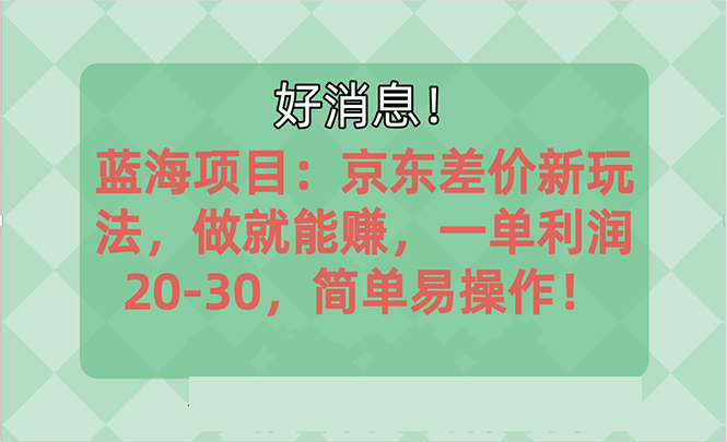 越早知道越能赚到钱的蓝海项目：京东大平台操作，一单利润20-30，简单易操作-117资源网