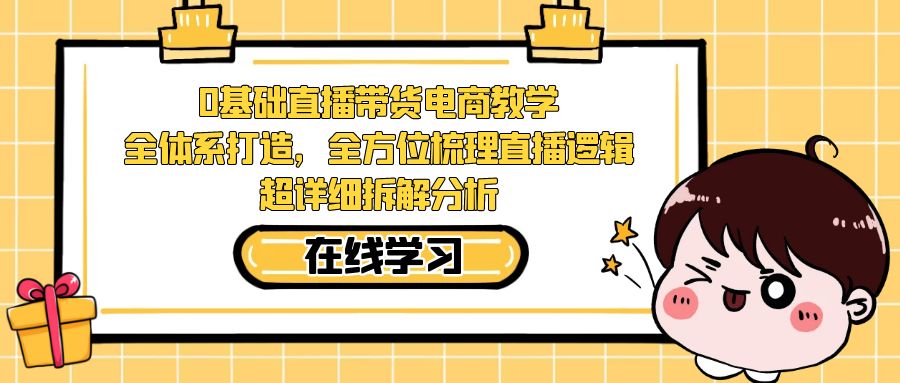 0基础直播带货电商教学：全体系打造，全方位梳理直播逻辑，超详细拆解分析-117资源网