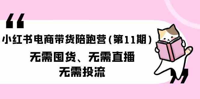 小红书电商带货陪跑营(第11期)无需囤货、无需直播、无需投流-117资源网