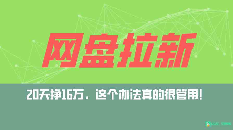 （9373期）网盘拉新+私域全自动玩法，0粉起号，小白可做，当天见收益，已测单日破5000-117资源网