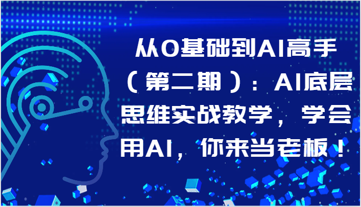 从0基础到AI高手（第二期）：AI底层思维实战教学，学会用AI，你来当老板！-117资源网