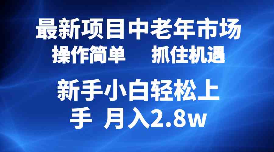 （10147期） 2024最新项目，中老年市场，起号简单，7条作品涨粉4000+，单月变现2.8w-117资源网