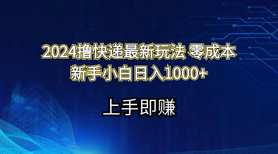 2024撸快递最新玩法零成本新手小白日入1000+-117资源网