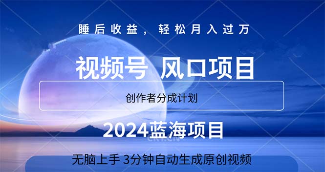 2024蓝海项目，3分钟自动生成视频，月入过万-117资源网