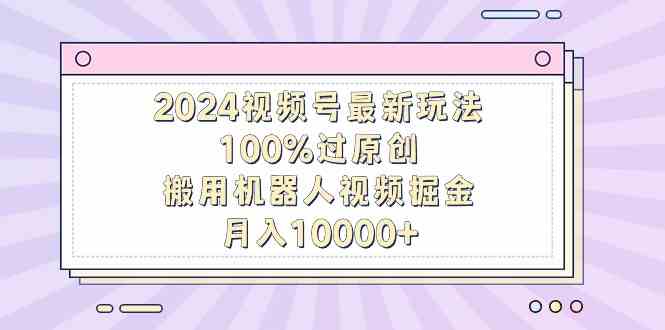 （9151期）2024视频号最新玩法，100%过原创，搬用机器人视频掘金，月入10000+-117资源网