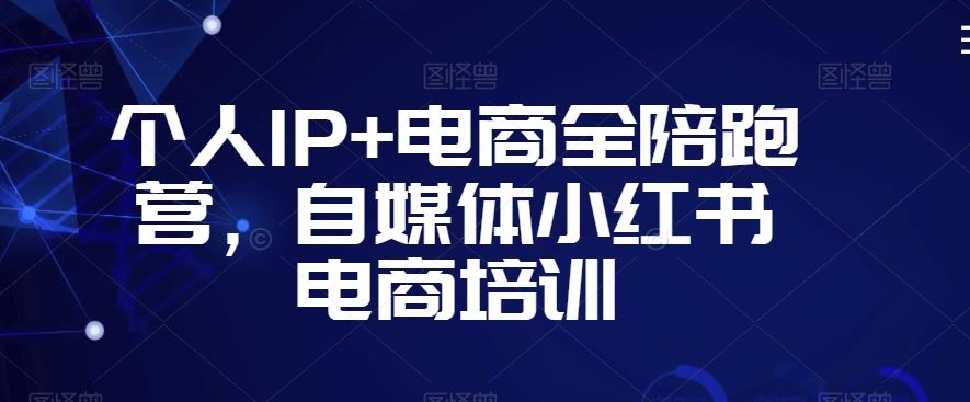 个人IP+电商全陪跑营，自媒体小红书电商培训-117资源网