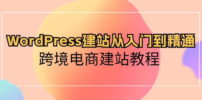 （10313期）WordPress建站从入门到精通，跨境电商建站教程-117资源网