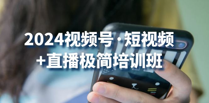 2024视频号短视频+直播极简培训班：抓住视频号风口，流量红利-117资源网