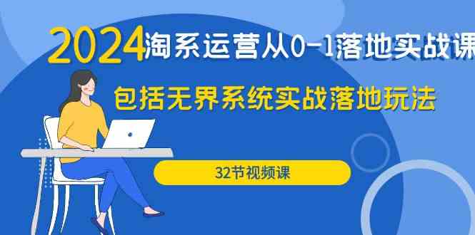 2024淘系运营从0-1落地实战课：包括无界系统实战落地玩法（32节）-117资源网