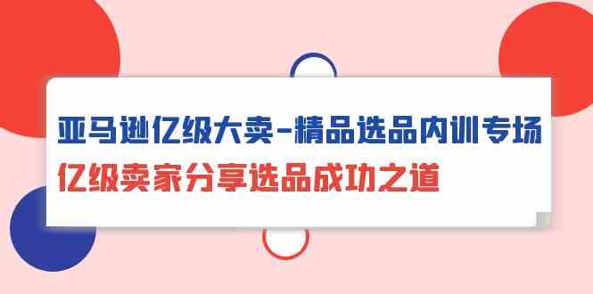 亚马逊亿级大卖精品选品内训专场，亿级卖家分享选品成功之道-117资源网