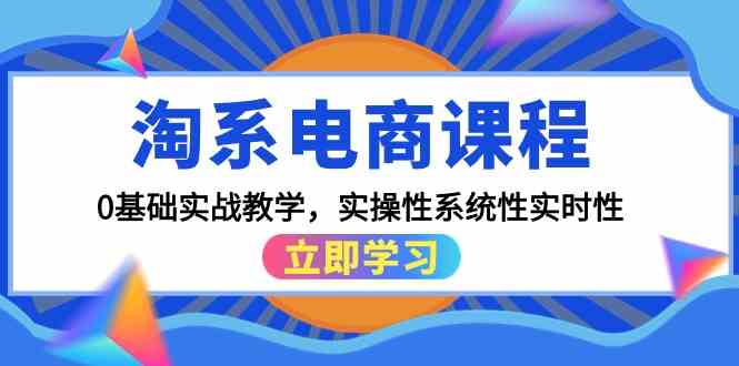 淘系电商课程，0基础实战教学，实操性系统性实时性（15节课）-117资源网