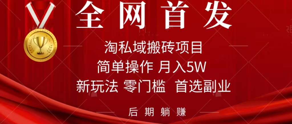 淘私域搬砖项目，利用信息差月入5W，每天无脑操作1小时，后期躺赚-117资源网