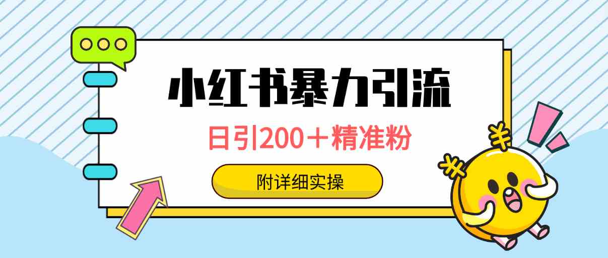 （9582期）小红书暴力引流大法，日引200＋精准粉，一键触达上万人，附详细实操-117资源网