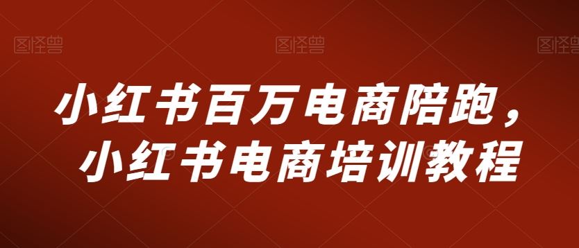 小红书百万电商陪跑，小红书电商培训教程-117资源网