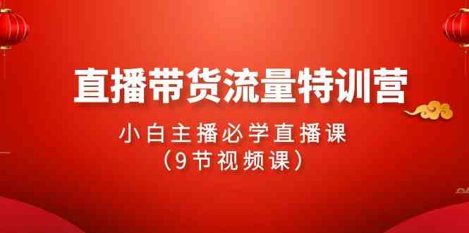 （9592期）2024直播带货流量特训营，小白主播必学直播课（9节视频课）-117资源网