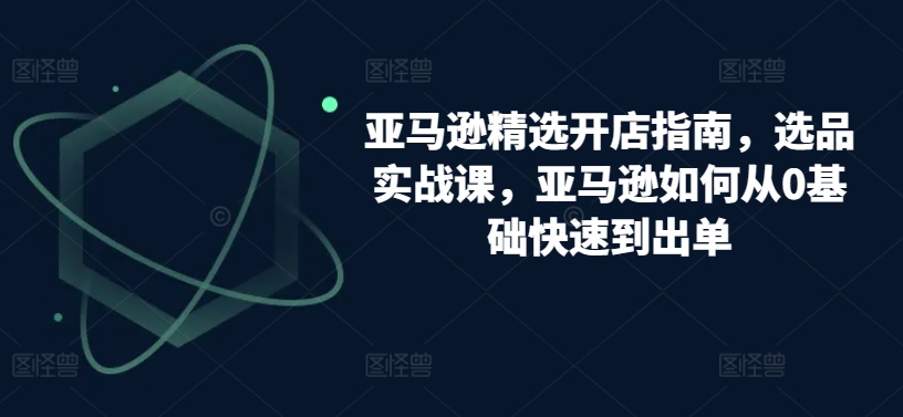 亚马逊精选开店指南，选品实战课，亚马逊如何从0基础快速到出单-117资源网