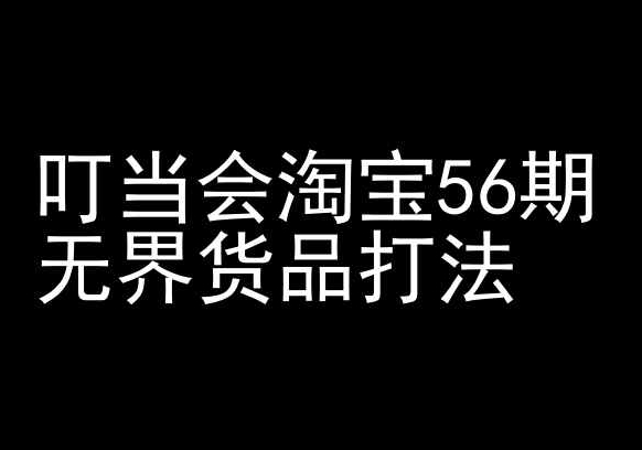 叮当会淘宝56期：无界货品打法-淘宝开店教程-117资源网