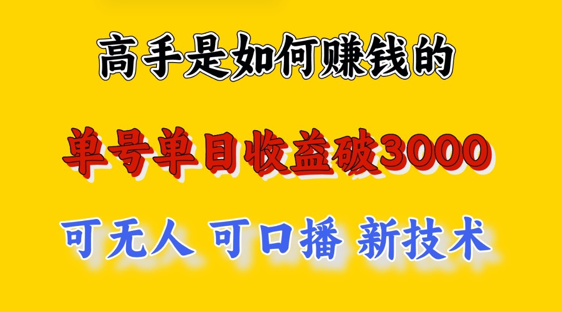 高手是如何赚钱的，一天收益至少3000+以上，小白当天就能够上手，这是穷人翻盘的一…-117资源网