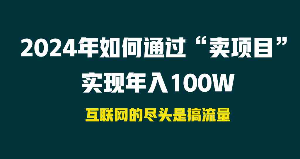 （9147期） 2024年如何通过“卖项目”实现年入100W-117资源网