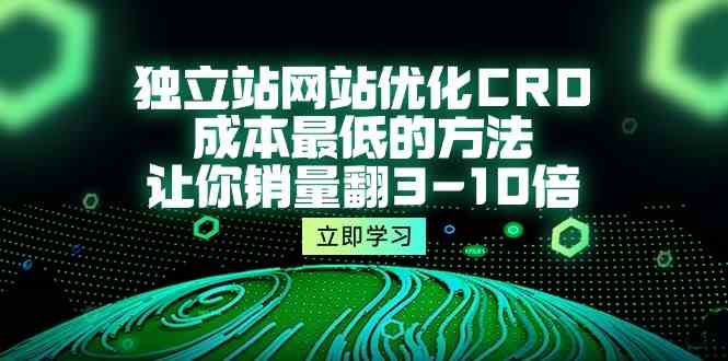 （10173期）独立站网站优化CRO，成本最低的方法，让你销量翻3-10倍（5节课）-117资源网