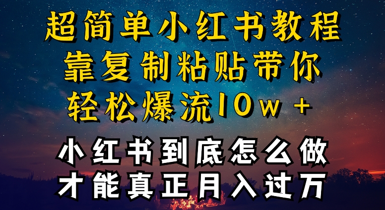 小红书博主到底怎么做，才能复制粘贴不封号，还能爆流引流疯狂变现，全是干货-117资源网