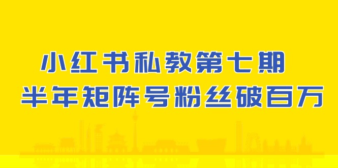 (10650期）小红书-私教第七期，小红书90天涨粉18w，1周涨粉破万 半年矩阵号粉丝破百万-117资源网