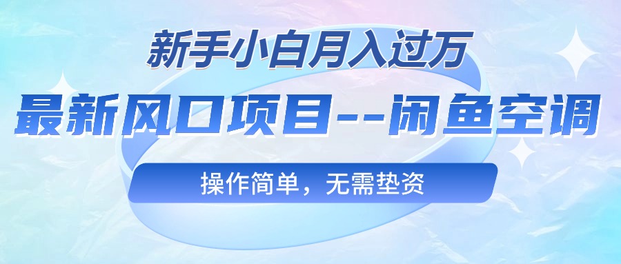 （10767期）最新风口项目—闲鱼空调，新手小白月入过万，操作简单，无需垫资-117资源网