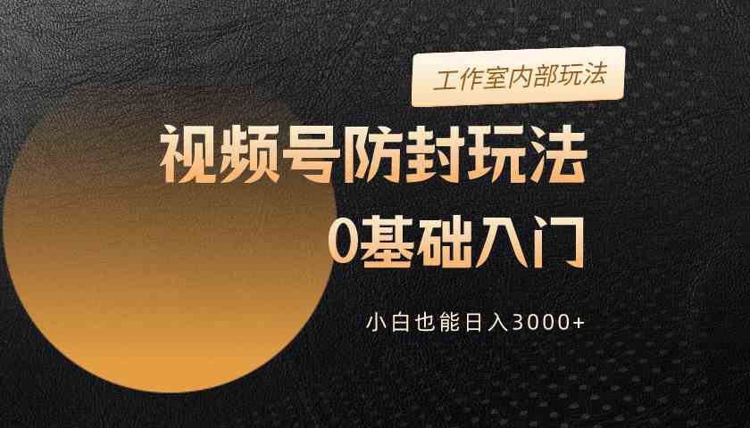 （10107期）2024视频号升级防封玩法，零基础入门，小白也能日入3000+-117资源网