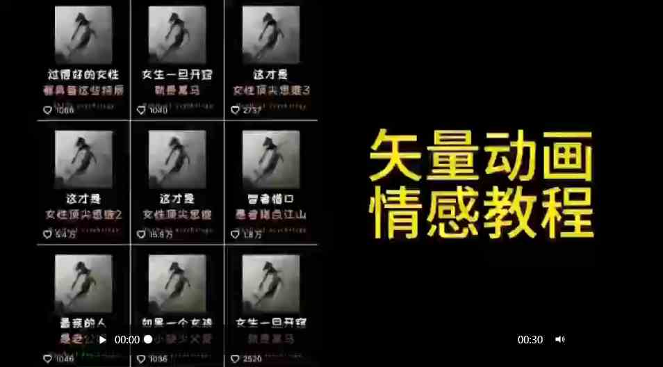 （9334期）矢量动画情感教程：高点赞涨粉，适合情感、思维、创业教育等赛道-117资源网