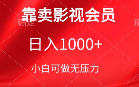 靠卖影视会员，日入1000+，落地保姆级教程，新手可学-117资源网