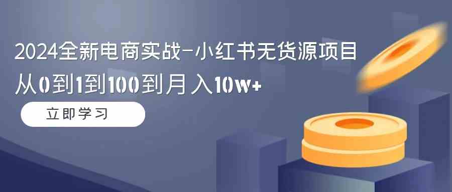 （9169期）2024全新电商实战-小红书无货源项目：从0到1到100到月入10w+-117资源网