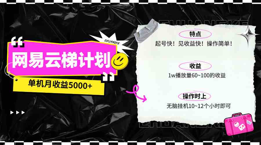 （10063期）最新网易云梯计划网页版，单机月收益5000+！可放大操作-117资源网