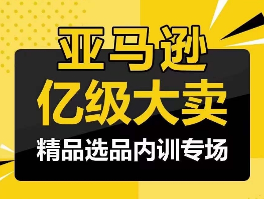 亚马逊亿级大卖-精品选品内训专场，亿级卖家分享选品成功之道-117资源网