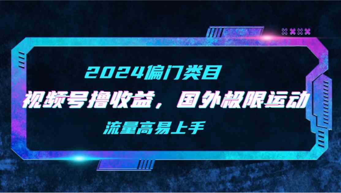 （9774期）【2024偏门类目】视频号撸收益，二创国外极限运动视频锦集，流量高易上手-117资源网