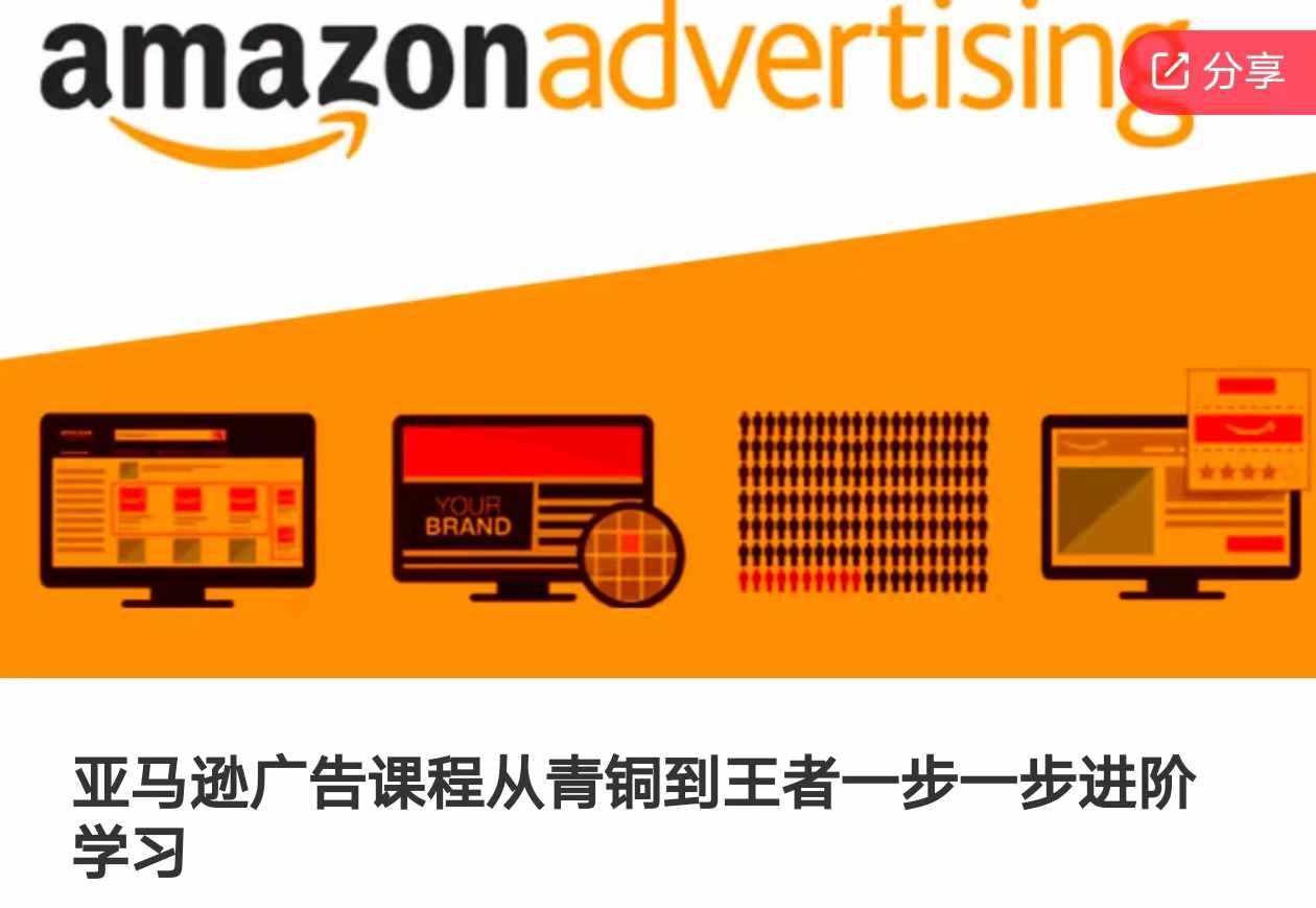 亚马逊广告课程，从青铜到王者一步一步进阶学习(更新9月)-117资源网