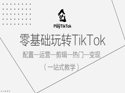 零基础玩转TikTok，配置一运营一剪辑一热门一变现，一站式教学-117资源网