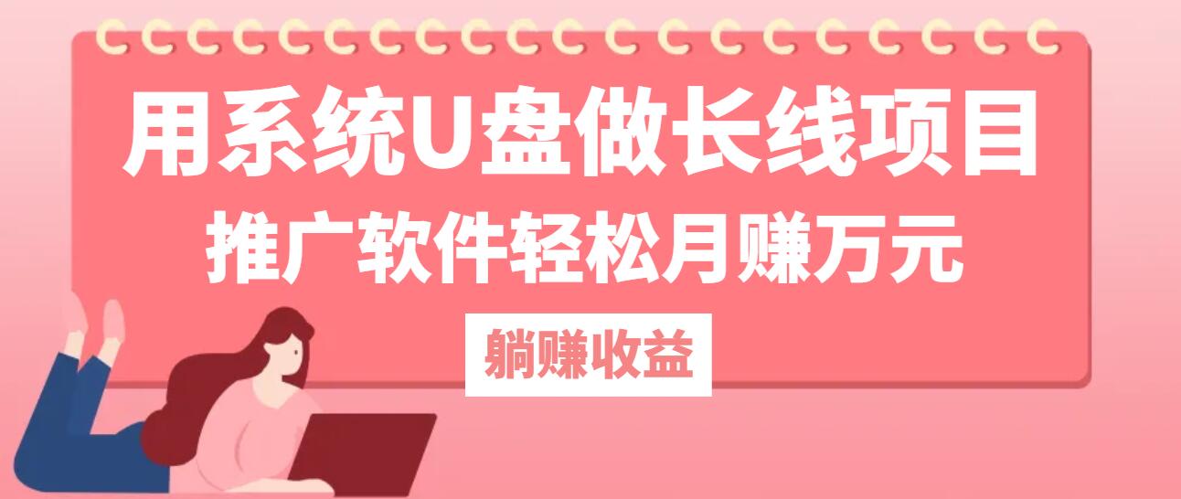 用系统U盘做长线项目，推广软件轻松月赚万元-117资源网